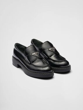 Prada Leather Platform Loafers